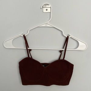 Zara brown bra top size Small.